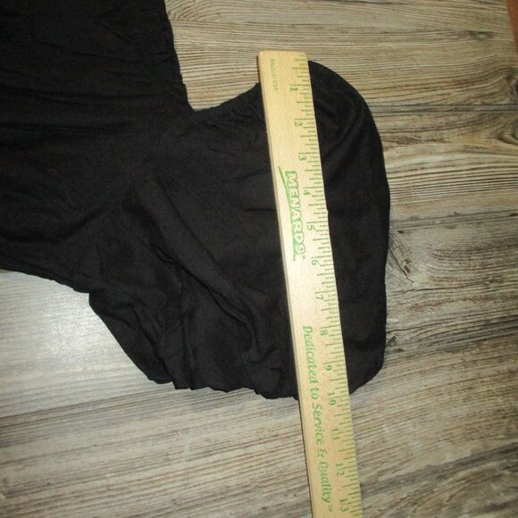 Dizzy Lizzy Women's Black Peasant Style Short Slv Dress Ruffles Size Medium Boho - Picture 10 of 13